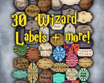 30+ Wizard Potion Bottle Labels and more instant download