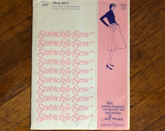 Stretch & Sew Pattern Women's Wrap Skirt  #405 Waist Size 22-34.5
