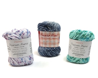 Premier Home Yarn Medium Weight Cotton Poly Blend Three Skeins