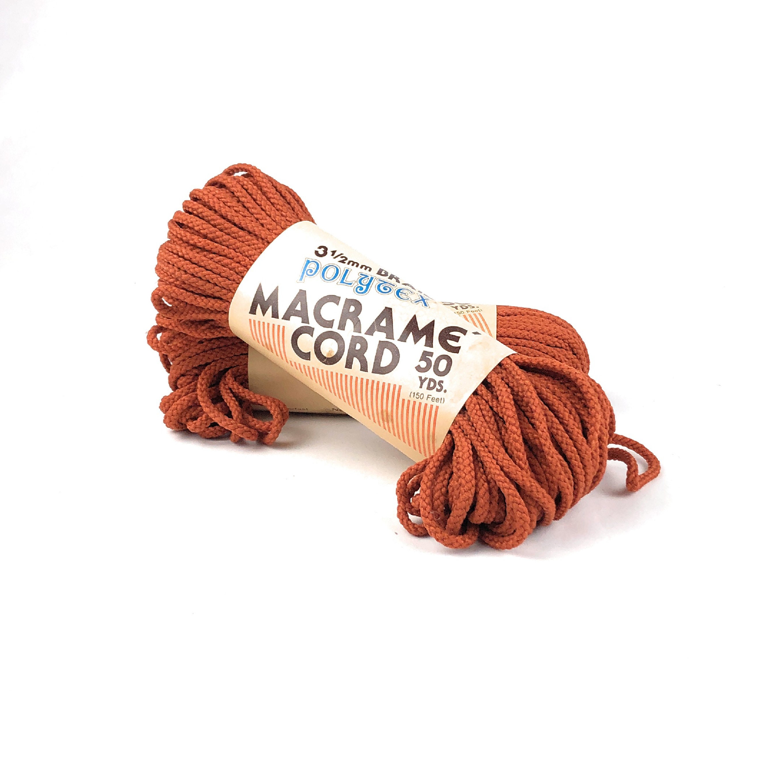Orange 100% Cotton Cord Rope for Macrame 3mm Natural and Colored Craft  String Yarn Materials 325 Feet