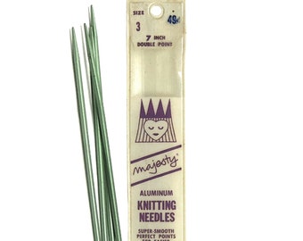 Majesty Aluminum 7" Double Point Knitting Needles Size Variations