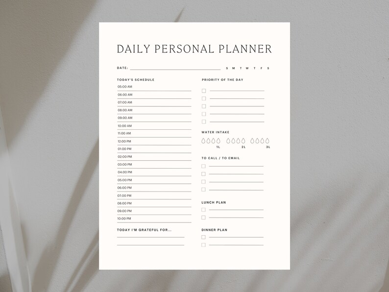 Editable Daily Planner Printable Daily Planner Daily Planner For editable-daily-planner-printable-daily-planner-daily-planner-for