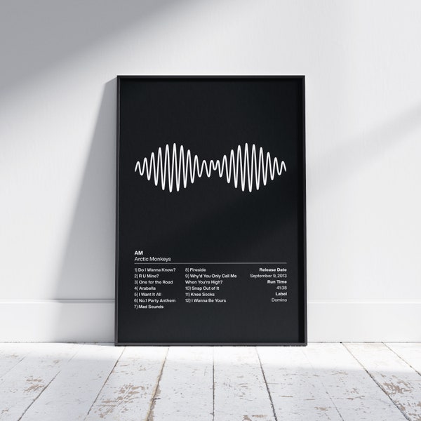 Arctic Monkeys - AM Album Print Digital Download | Wall Art | Home Decor | Poster | Music Gift