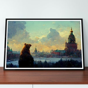 Saint Petersburg inspired Russian Vintage Artwork Oil Painting Print High-Quality Matte Wall Art Print for Neutral Home Decor