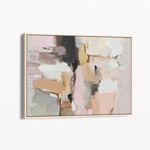 Blush Pink Gold Canvas Print | Modern Minimalist Art | Contemporary Wall Decor | Neutral Wabi Sabi Wall Art | Japandi Abstract Art | BPG6