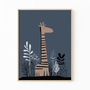 Safari Giraffe Illustration Prints | Boho Nursery Wall Art | Jungle animals | Nursery Art | Animal Nursery Decor | Animal Prints | GSN6