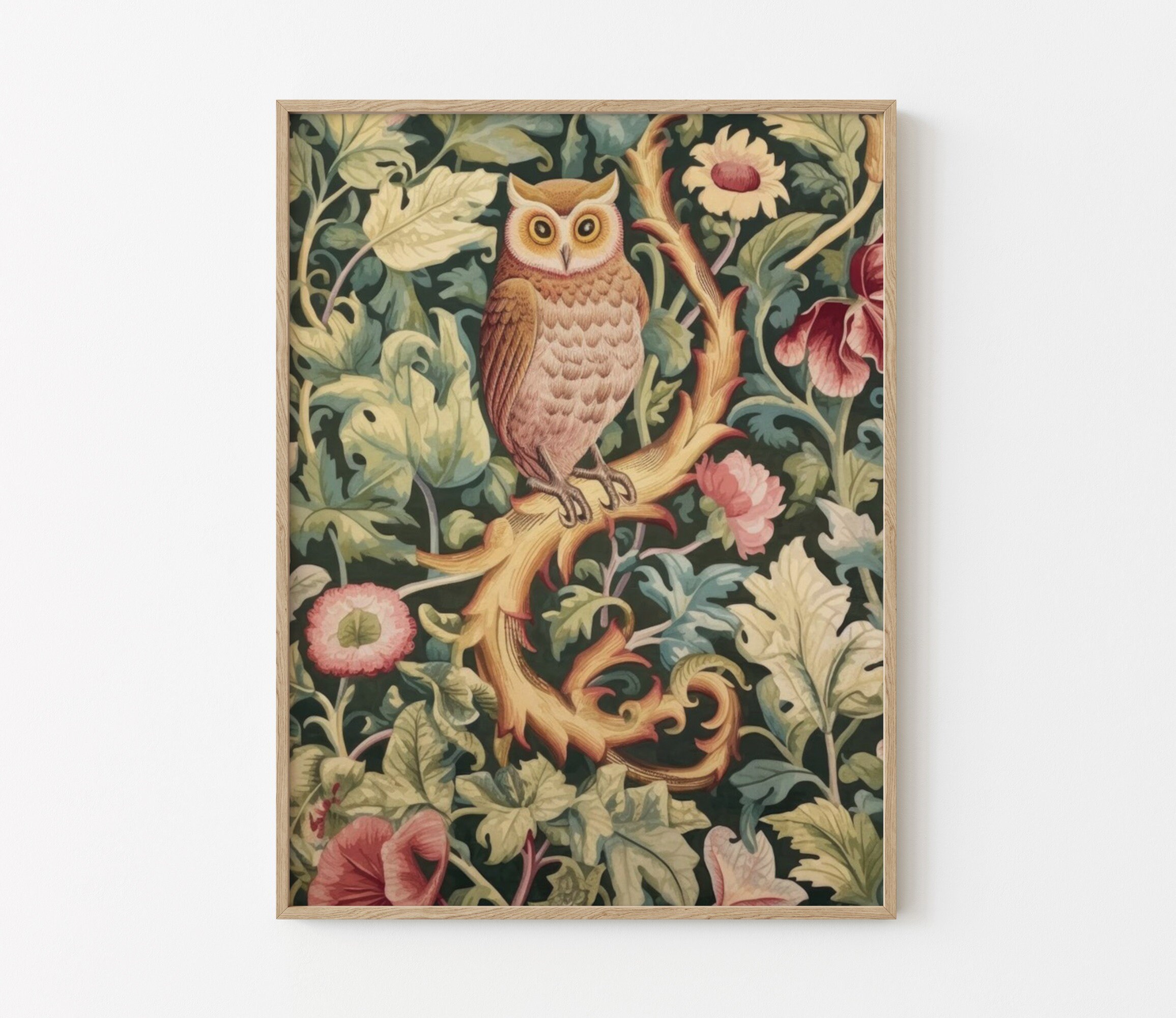 William Morris Inspired Prints Art Nouveau Decor Botanical - Etsy