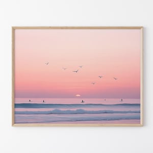Fine Art Surf Print | Framed Coastal Wall Decor | Vintage California Beach Art | San Diego | Coastal Chic | Coastal Grandmother | PGC8