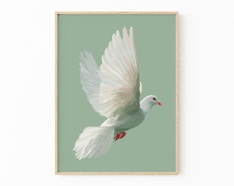 Vintage Schwalbe Malerei Druck | Art Deco Vogel Wandkunst für klassisches Wohndekor | BFS2