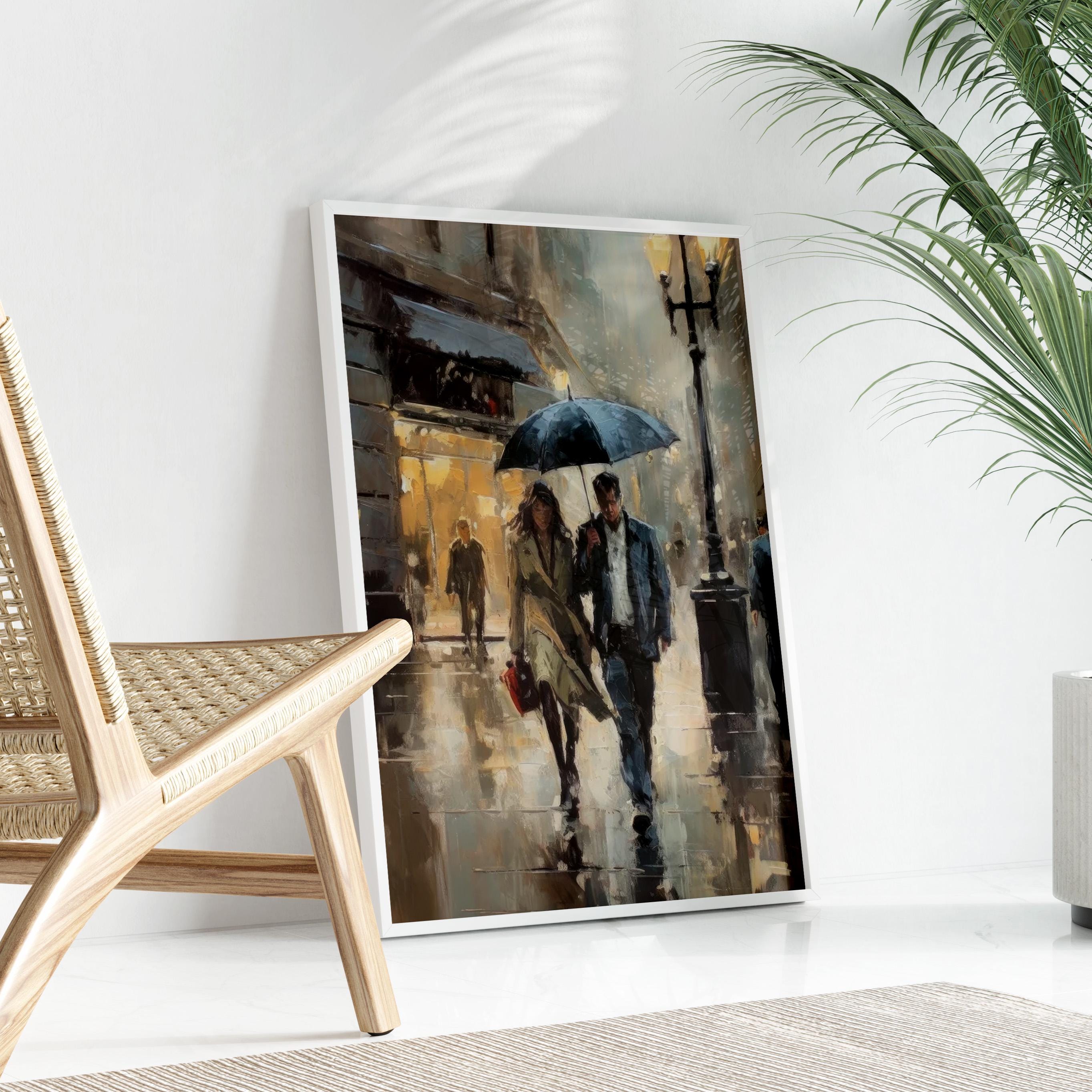 Rainy Day in New York Manhatten | the Upper East Side Oil Painting