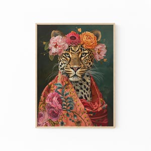 油絵　豹　ヒョウ　ヒョウの油彩画 キャンバスアート ゴールデンレオパードの絵画キャンバスプリント、動物の壁掛けアート