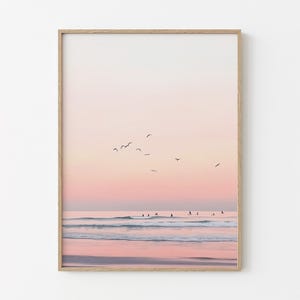 Stampa artistica di surf / Decorazione murale costiera incorniciata / Arte vintage della spiaggia californiana / San Diego / Coastal Chic / Nonna costiera / PGC2