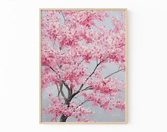 Blossom Tree Wall Art | Japanese Nature Print | Zen Botanical Decor | Oriental Tree Painting | Calm Forest Artwork | ANT3