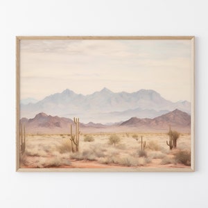 Arizona Wüstenlandschaft Gemälde Druck, Four Peaks Foto, Wandkunst des Südwestens, Wüstenlandschaft Poster,Wüste Poster, ADLP3