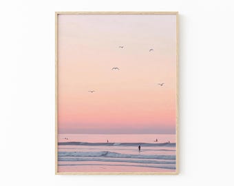 Fine Art Surf Print | Framed Coastal Wall Decor | Vintage California Beach Art | San Diego | Coastal Chic | Coastal Grandmother | PGC3