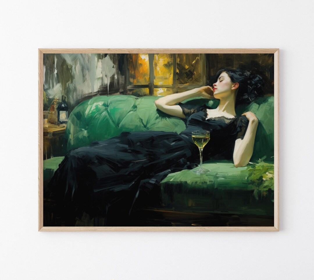 Decadent Young Woman After the Dance, Still Life Woman, Vintage Wall ...