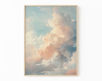 夕焼け雲のオリジナル油絵｜夏の空のアート（30 x 24 cm） - Etsy 日本