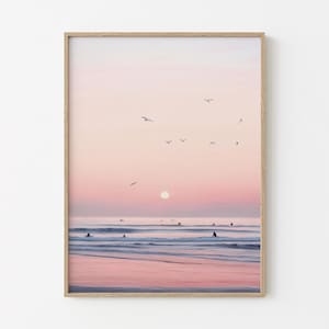 Fine Art Surf Print | Framed Coastal Wall Decor | Vintage California Beach Art | San Diego | Coastal Chic | Coastal Grandmother | PGC4