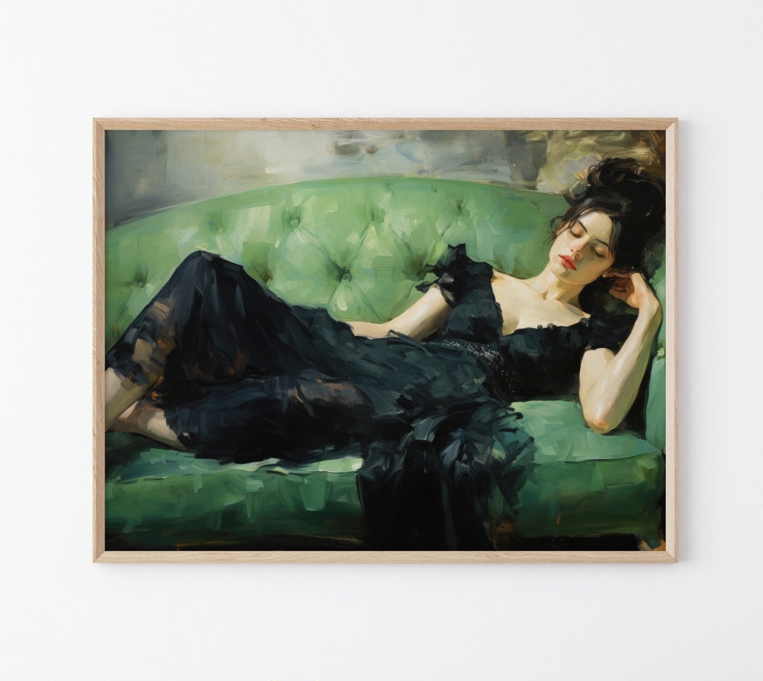 Decadent Young Woman After the Dance, Still Life Woman, Vintage Wall ...