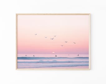 Fine Art Surf Print | Framed Coastal Wall Decor | Vintage California Beach Art | San Diego | Coastal Chic | PGC8