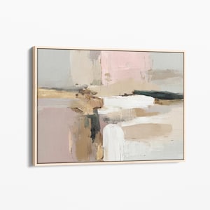 Blush Pink Gold Canvas Print | Modern Minimalist Art | Contemporary Wall Decor | Neutral Wabi Sabi Wall Art | Japandi Abstract Art | BPG5