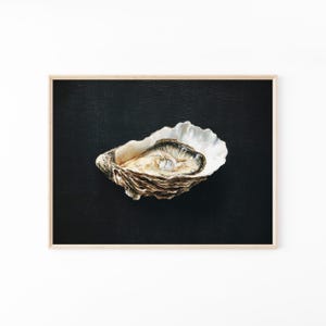 Oyster Art Print | Still Life Oil Painting Print | French Kitchen Wall Art | Elegant Restaurant Decor | STS2