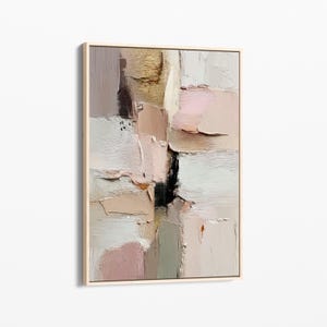 Blush Pink Gold Canvas Print | Modern Minimalist Art | Contemporary Wall Decor | Neutral Wabi Sabi Wall Art | Japandi Abstract Art | BPG8