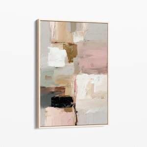 Blush Pink Gold Canvas Print | Modern Minimalist Art | Contemporary Wall Decor | Neutral Wabi Sabi Wall Art | Japandi Abstract Art | BPG2