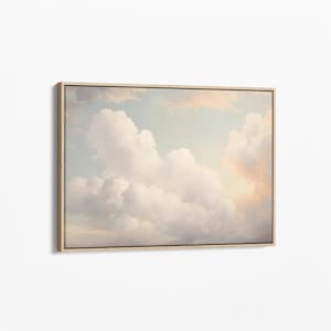 Vintage Cloud Canvas Print | Nursery Wall Art | Sky Wall Art | Antique Oil Painting | Ready-to-Hang Stretched Canvas