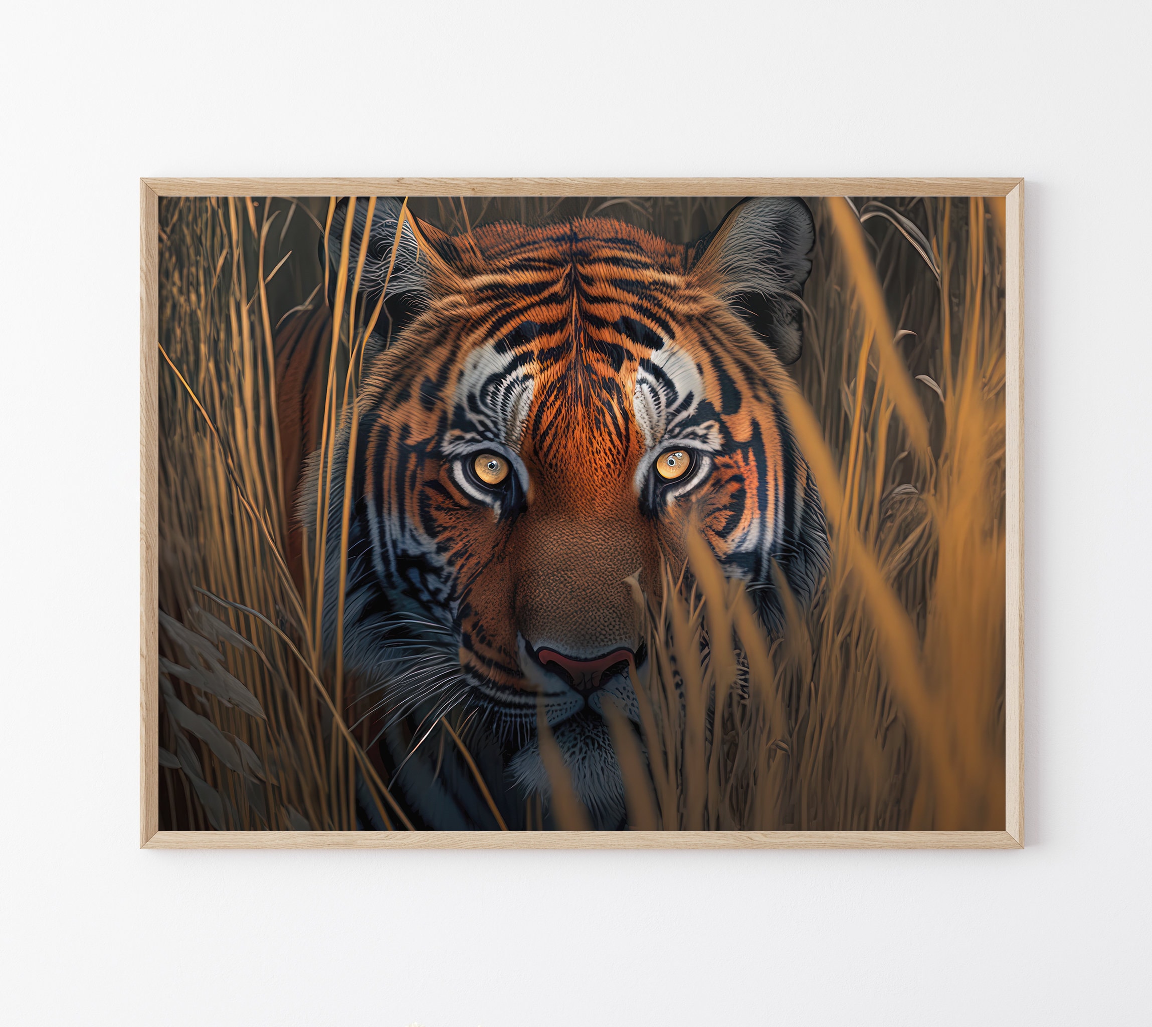 5D Diamond Painting Big Size Animal Tigers in Grass DIY Full Square/round  Diamond Embroidery Picture of Rhinestone Decor 