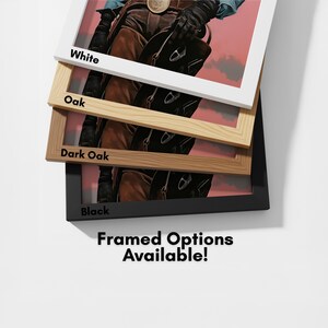 a collection of framed options available for purchase, with a focus on the different colored frames.
