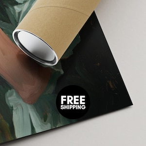 a cardboard tube with a black background and a white text overlay that reads "FREE SHIPPING".