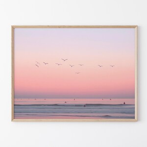 Stampa artistica di surf / Decorazione murale costiera incorniciata / Arte vintage della spiaggia californiana / San Diego / Chic costiero / Nonna costiera / PGC5