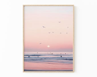 Fine Art Surf Print | Framed Coastal Wall Decor | Vintage California Beach Art | San Diego | Coastal Chic | Coastal Grandmother | PGC4