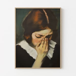 Funny Bathroom Interesting Smell Oil Painting Print | Decor Lady Classical Art Vintage Midcentury Print | Toilet Humor Amusing | FIS8
