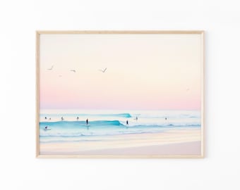 Fine Art Surf Print | Framed Coastal Wall Decor | Vintage California Beach Art | San Diego | Coastal Chic | PGC6