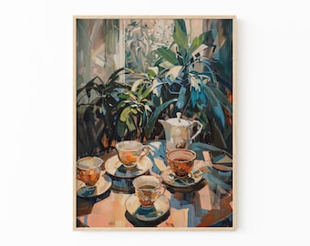 Retro Coffee Acrylic Painting Print | Vintage Coffee Print | Kitchen Decor | Italian Travel Decor | RCA3
