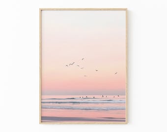 Fine Art Surf Print | Framed Coastal Wall Decor | Vintage California Beach Art | San Diego | Coastal Chic | Coastal Grandmother | PGC2