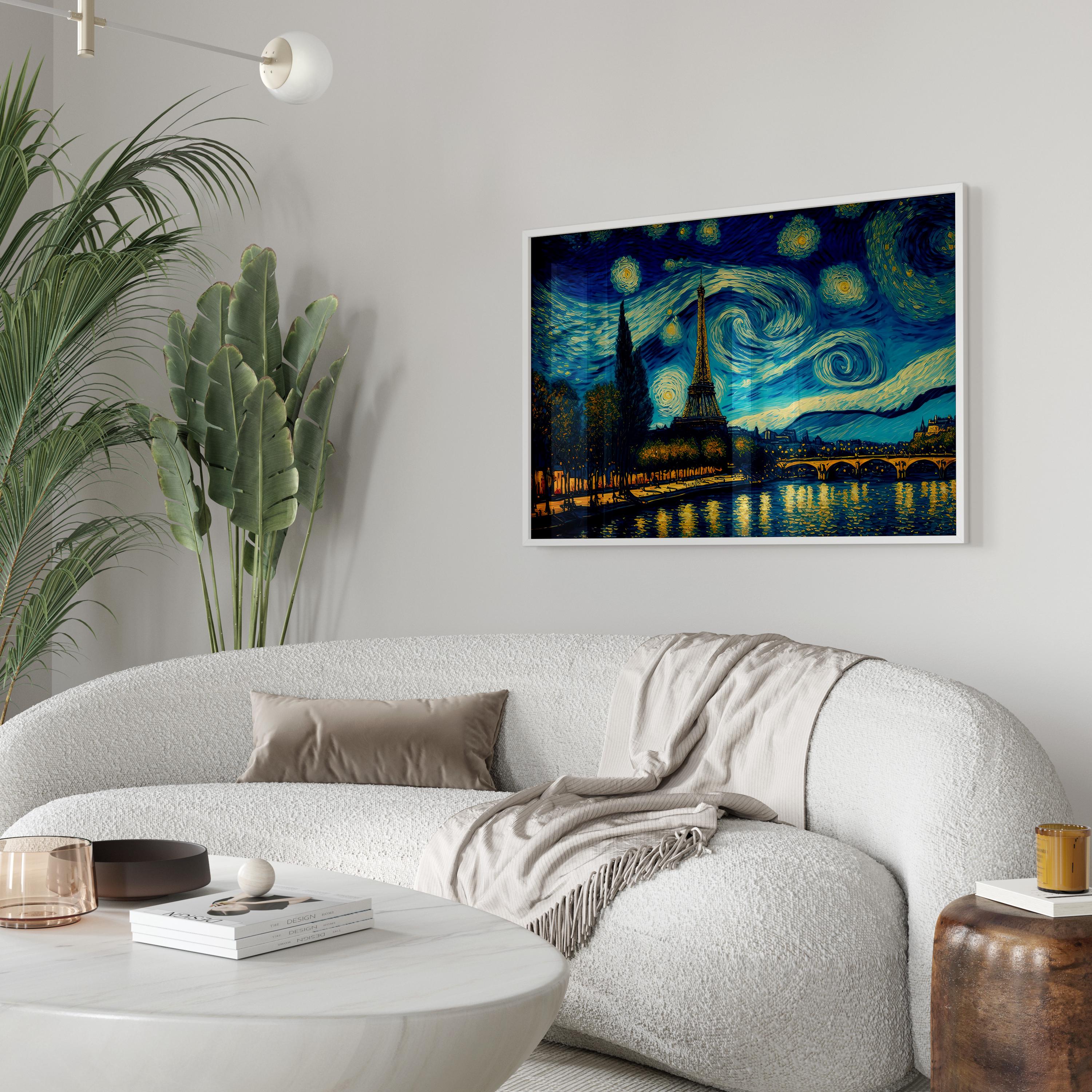 丸型原画「星月夜」アート/新品/青系/インテリア/絵画 星月夜 丸型原画「星月夜」アート/新品/青系/インテリア/絵画 ゴッホ風