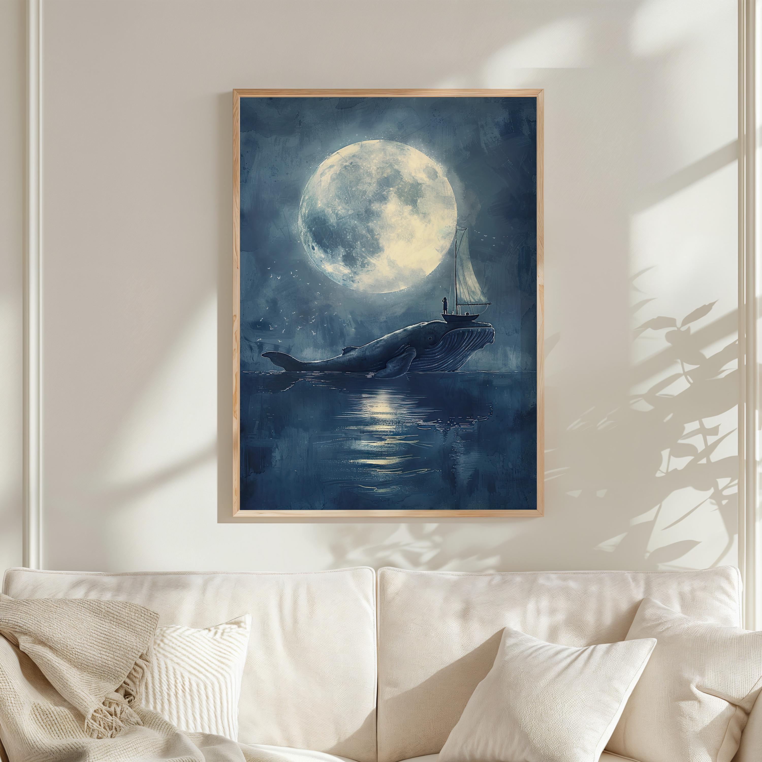 クジラの水彩画 | クジラの版画、クジラと船 | クジラのアート