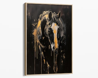 Abstract Beautiful Horse Canvas Painting Print | Horse Painting Large Canvas Art | BHC3