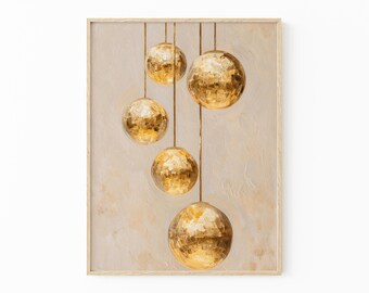 Disco Ball Art Print: Retro Party Wall Decor | DIB1
