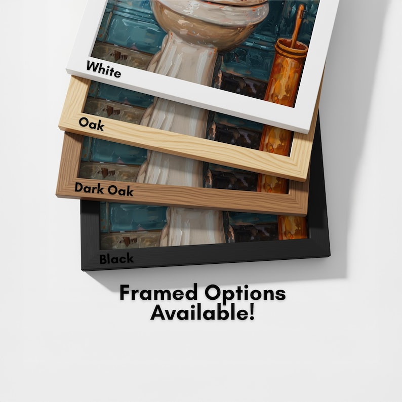 a collection of framed options available for purchase, with a focus on the different colored wood frames.