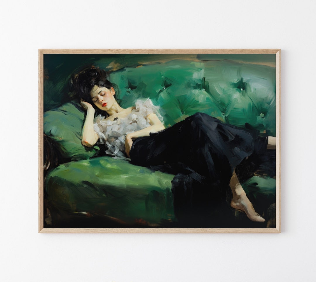 Decadent Young Woman After the Dance, Still Life Woman, Vintage Wall ...