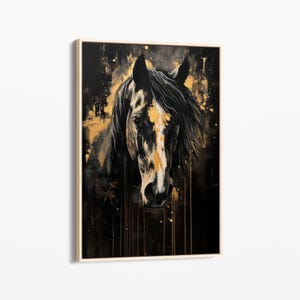 Beautiful Horse Canvas Print | Horse Painting Large Canvas Art Large Original Horse | Oil Painting on Canvas Abstract Wall Art | BHC1