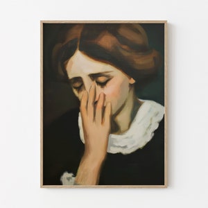 Funny Bathroom Interesting Smell Oil Painting Print | Decor Lady Classical Art Vintage Midcentury Print | Toilet Humor Amusing | FIS6