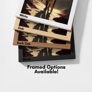 a collection of framed artworks, each with a different color and frame style, available for purchase.