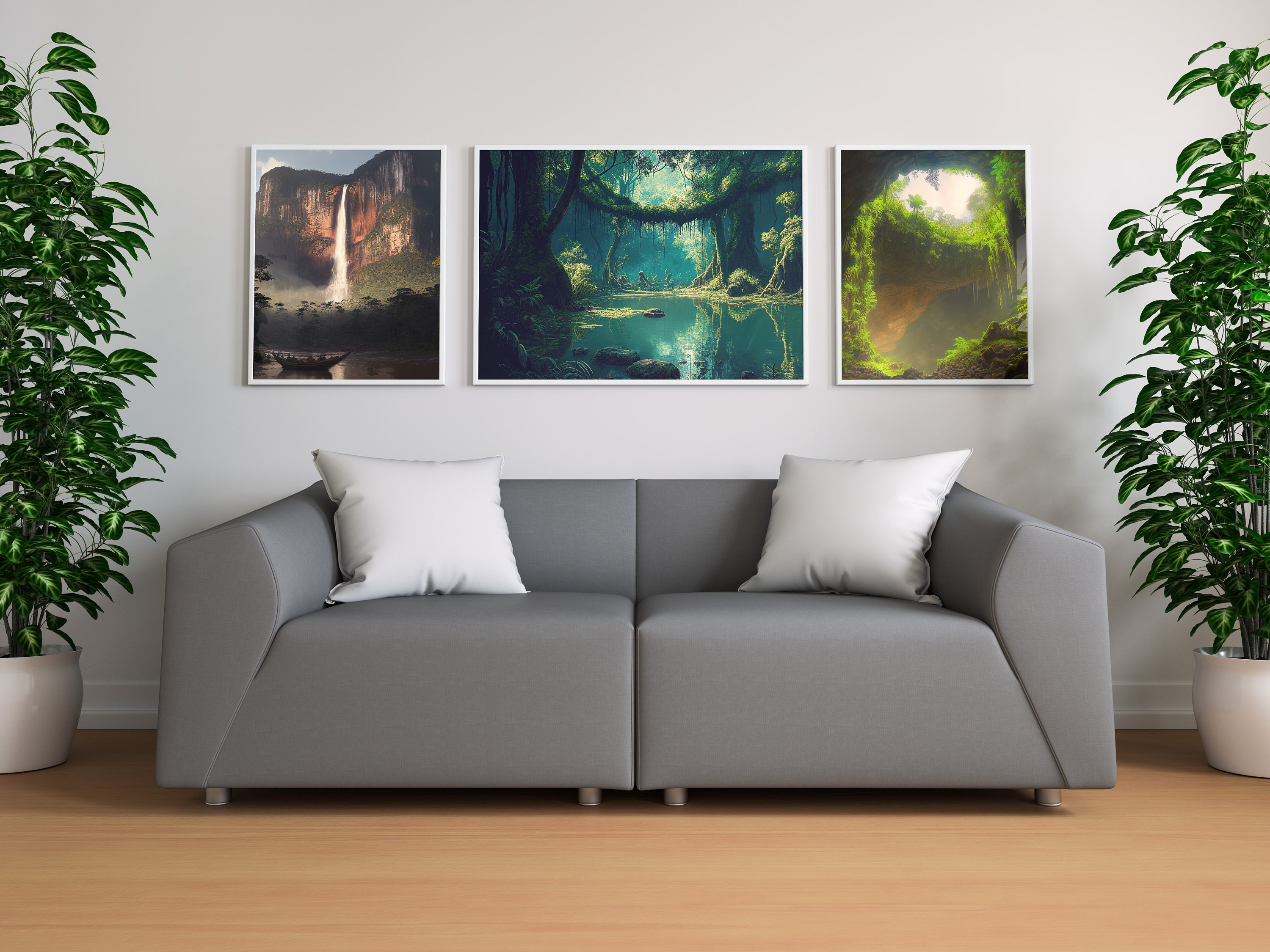 Amazon Rainforest Landscape Painting Artwork Gift for Nature - Etsy