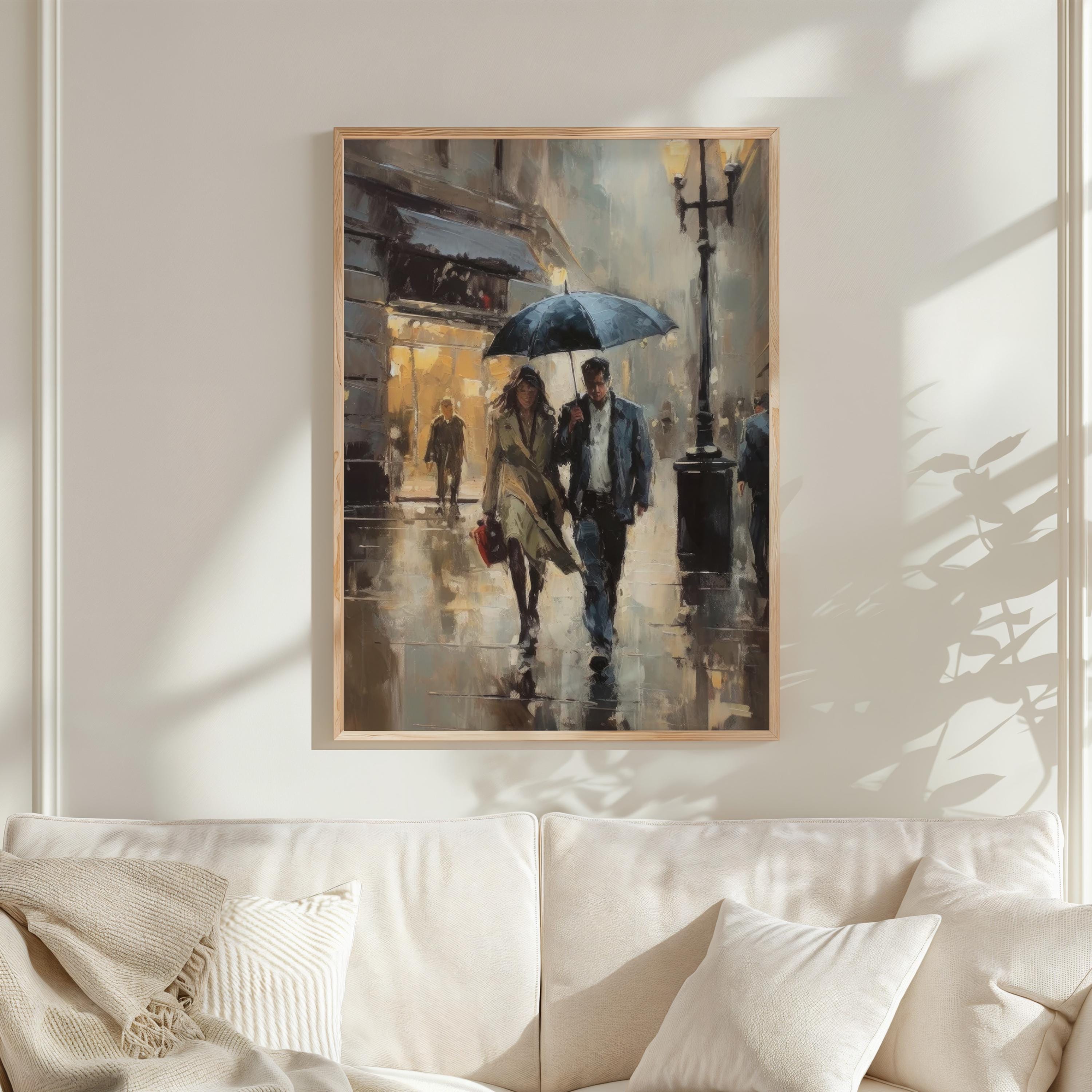 Rainy Day in New York Manhatten | the Upper East Side Oil Painting