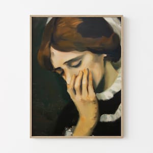 Funny Bathroom Interesting Smell Oil Painting Print | Decor Lady Classical Art Vintage Midcentury Print | Toilet Humor Amusing | FIS5